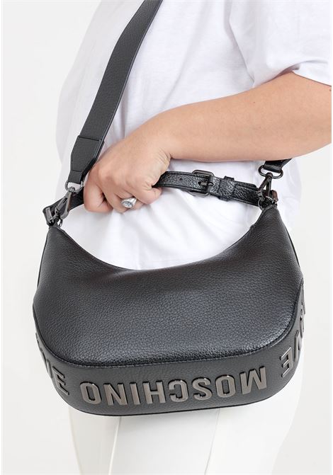 Black women's hobo bag giant logo LOVE MOSCHINO | JC4018PP0ILT100A